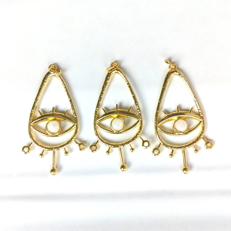 

5 шт. простой модный дизайн латунный кулон глаз хора сглаза очаровательные темпераментные женские серьги для изготовления ожерелья Ювелирн...