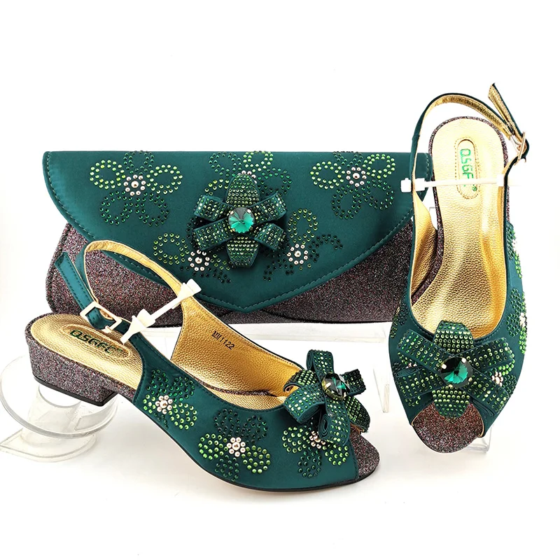 

doershow nice looking African Wedding Shoes and Bag Set Italian Shoes with Matching Bags Nigerian Women party! SFG1-1