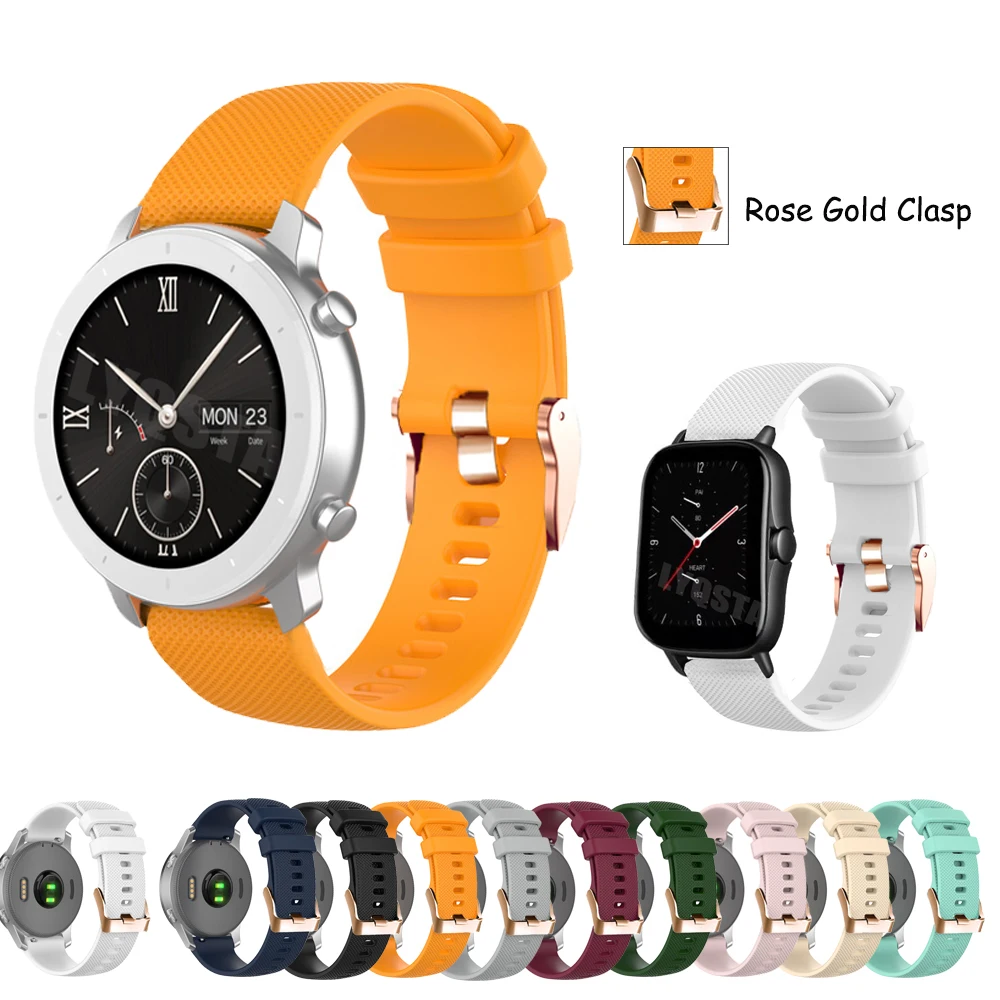 

20mm Silicone Watchband For Xiaomi Huami Amazfit GTS 2/2e/GTS2 Mini/GTR42mm BIP U BIP S Bracelet Wrist Watch Amazfit GTS2 Correa