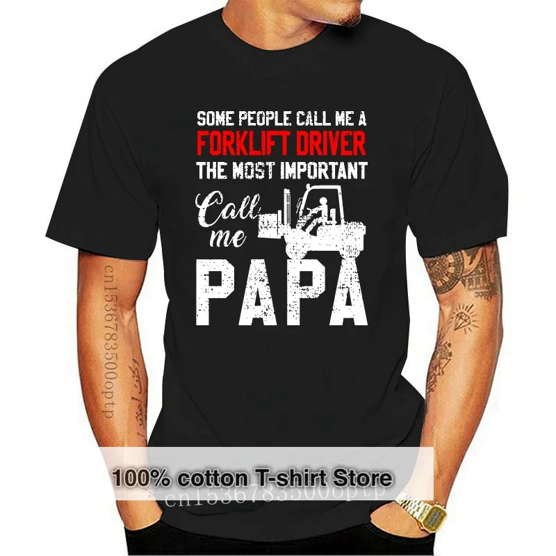 

Father Fathers Day Forklift T Shirt 100% Cotton Outfit Graphic S-3xl Summer Comical Knitted Natural Shirt