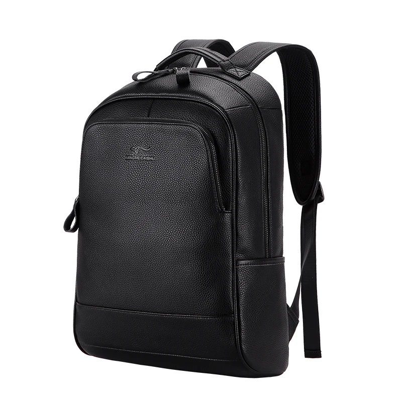 New Brand Cow Genuine Leather Men Backpacks Fashion Real Natural Leather Student Backpack Boy Luxury Lager Computer Laptop Bag