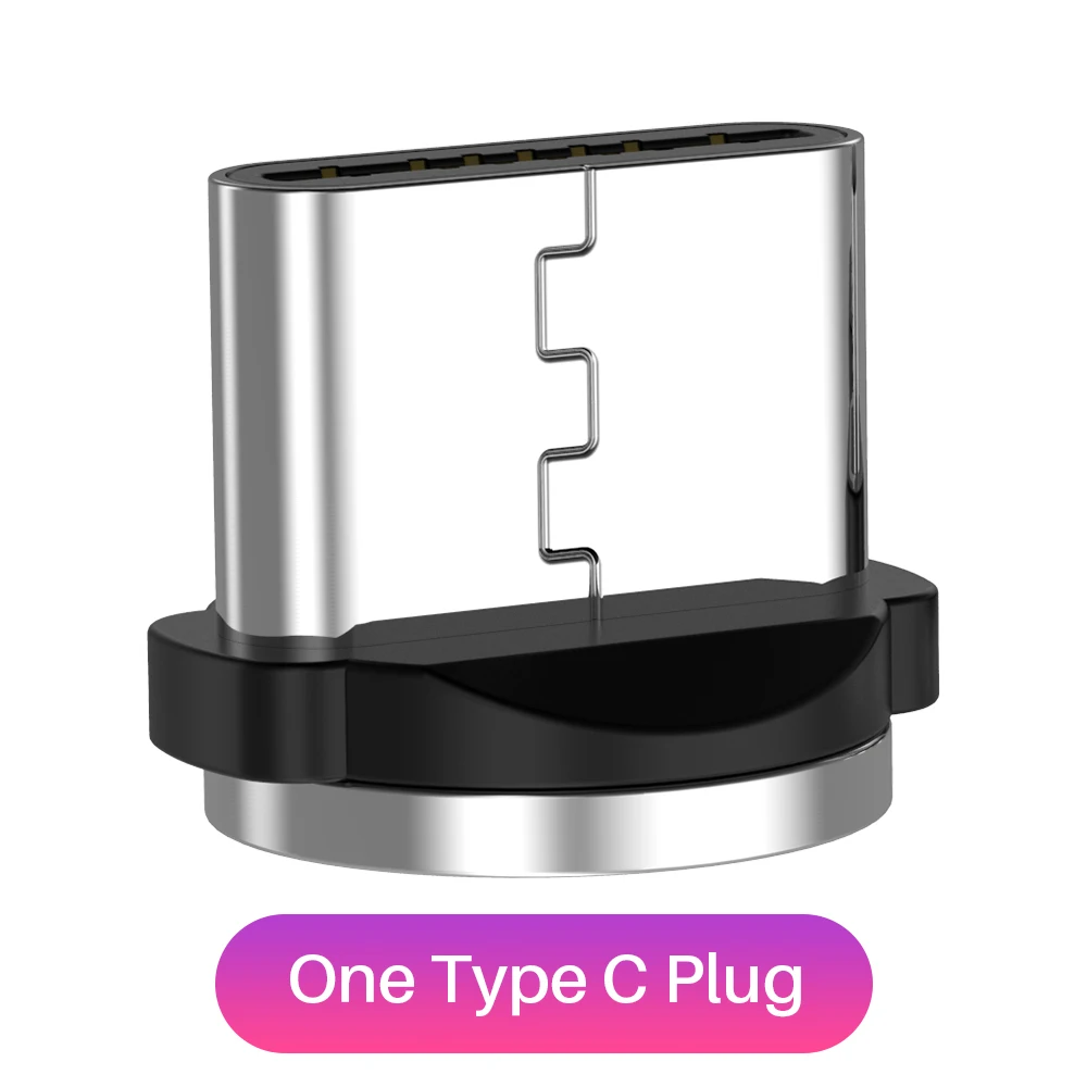only type-c plug YBD Магнитный кабель usb c кабель зарядное устройство для huawei Honor xiaomi redmi микро-usb-кабель для зарядки Шнур для iPhone samsung galaxy - Цвет: only type-c plug
