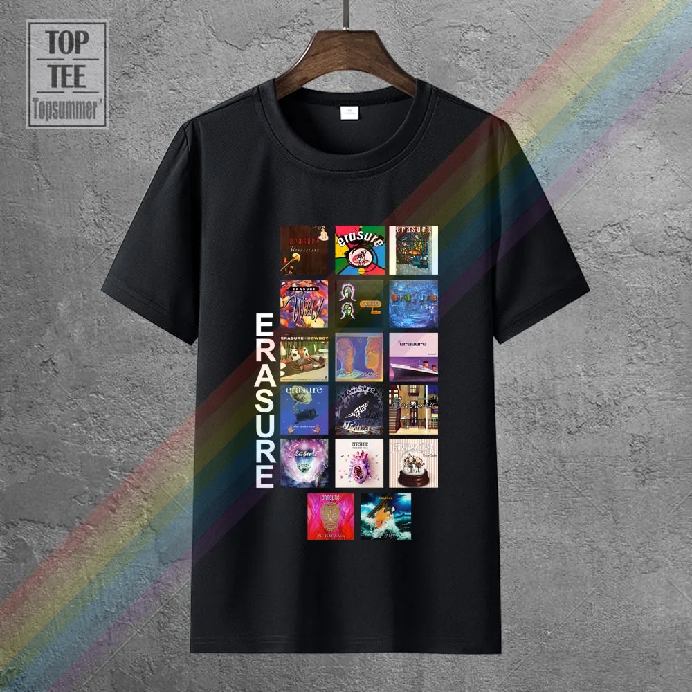 

Футболка Erasure с музыкальным альбомом, футболка в стиле хиппи и готика, хлопковые свитшоты в стиле эмо, футболки в стиле панк-рок
