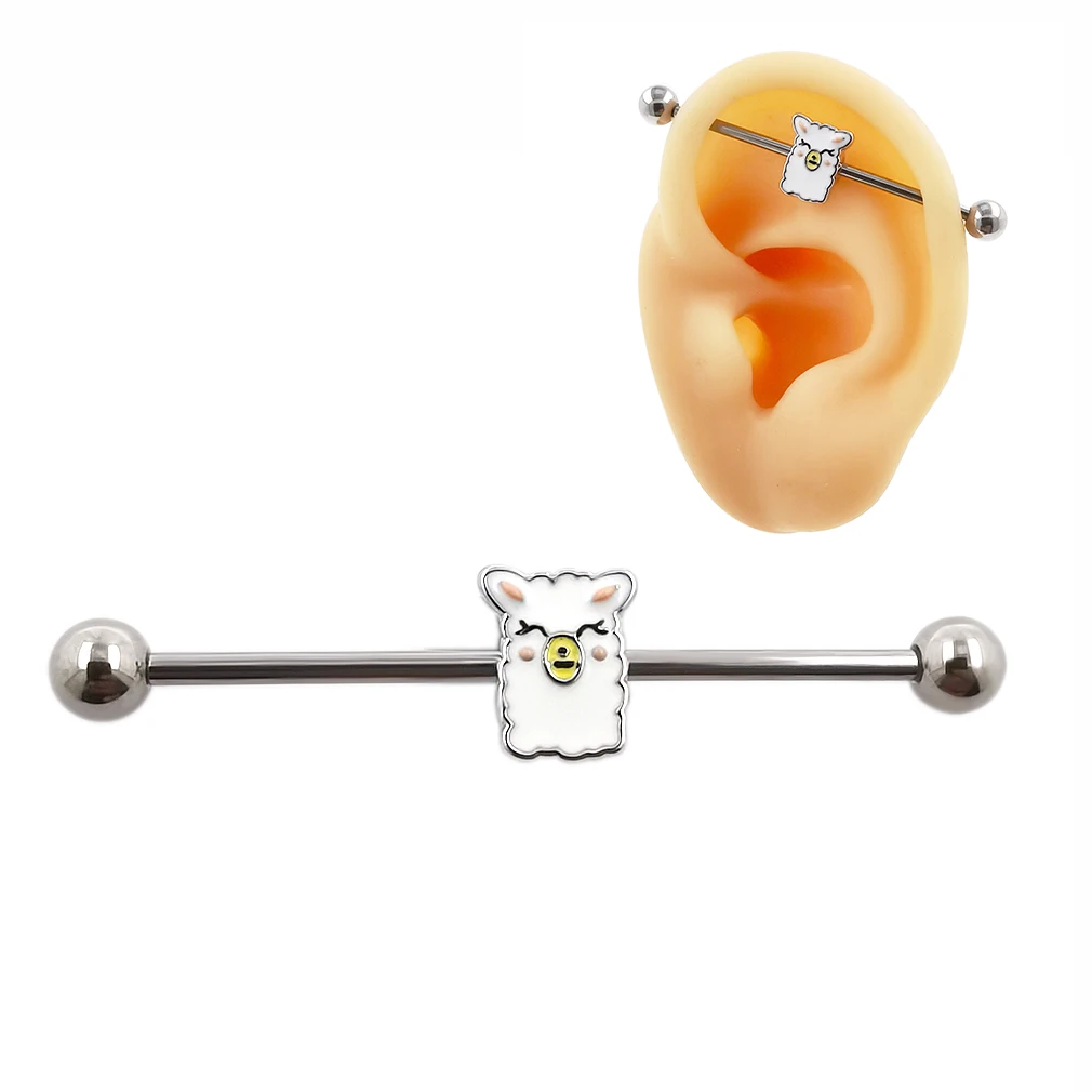 

JHJT 14G/1.6mm Cartilage Barbell Nail 316L Surgical Stainless Steel Cartilage Ear Piercing Jewelry
