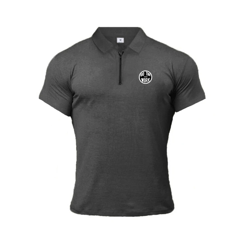 

Bodybuilding Workout Polo Shirt Men Cotton Short Sleeve Polo Shirt Men Business Fitness Slim Fit Male Running Sport Gym
