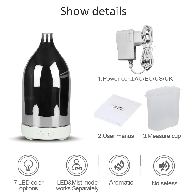

Humidifier ultrasonic air essential oil diffuser aroma Merry Christmas 3D Creative 100ml with Light
