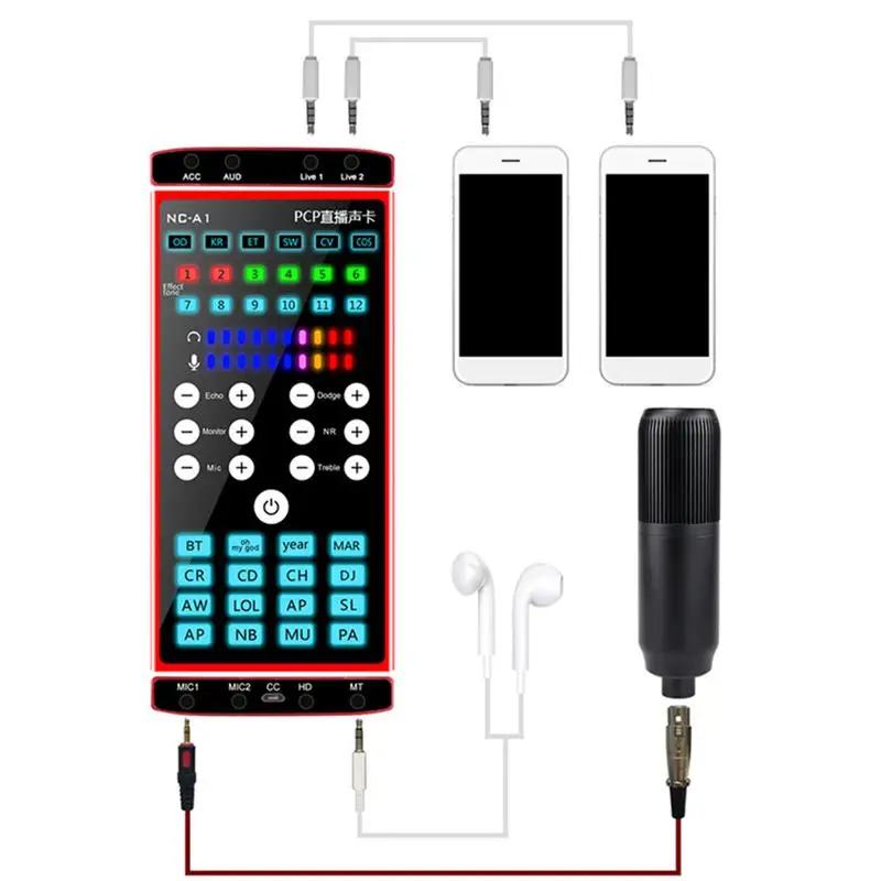

Useful Sound Mixer Entertainment Streamer Live Broadcast Sound Card Mobile Phone Sound Card Live Computer Mobile Phone Universal