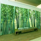 Современные Простые обои с бамбуковым лесом, 3D обои для гостиной, ТВ, дивана, кабинета, домашнего декора, фрески, Зеленый пейзаж, 3D наклейки, обои