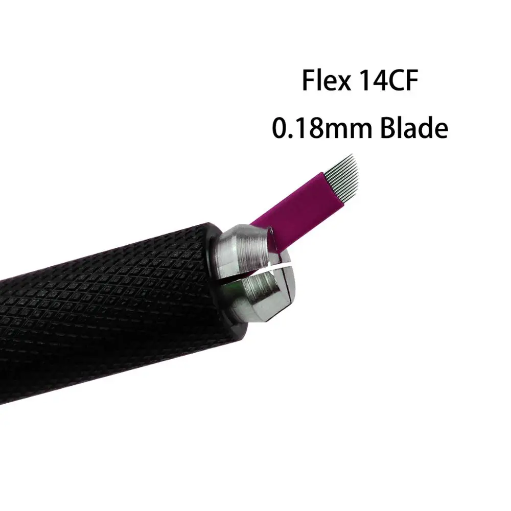Розовая 18U форма 0 18 мм лезвие тату иглы для бровей Иглы татуажа Перманентный