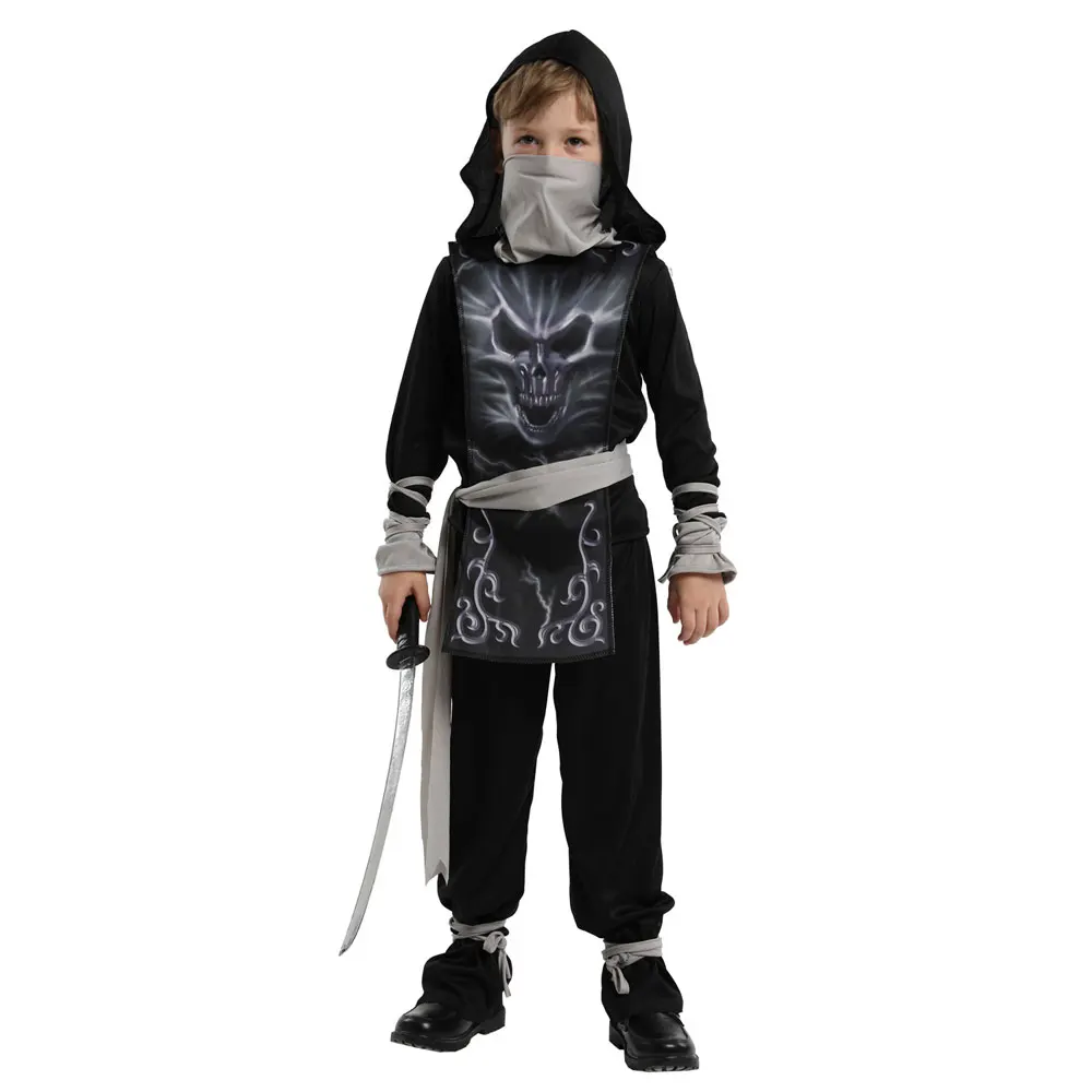 Детский костюм Темный зомби ниндзя Карнавальный для мальчиков на Хэллоуин