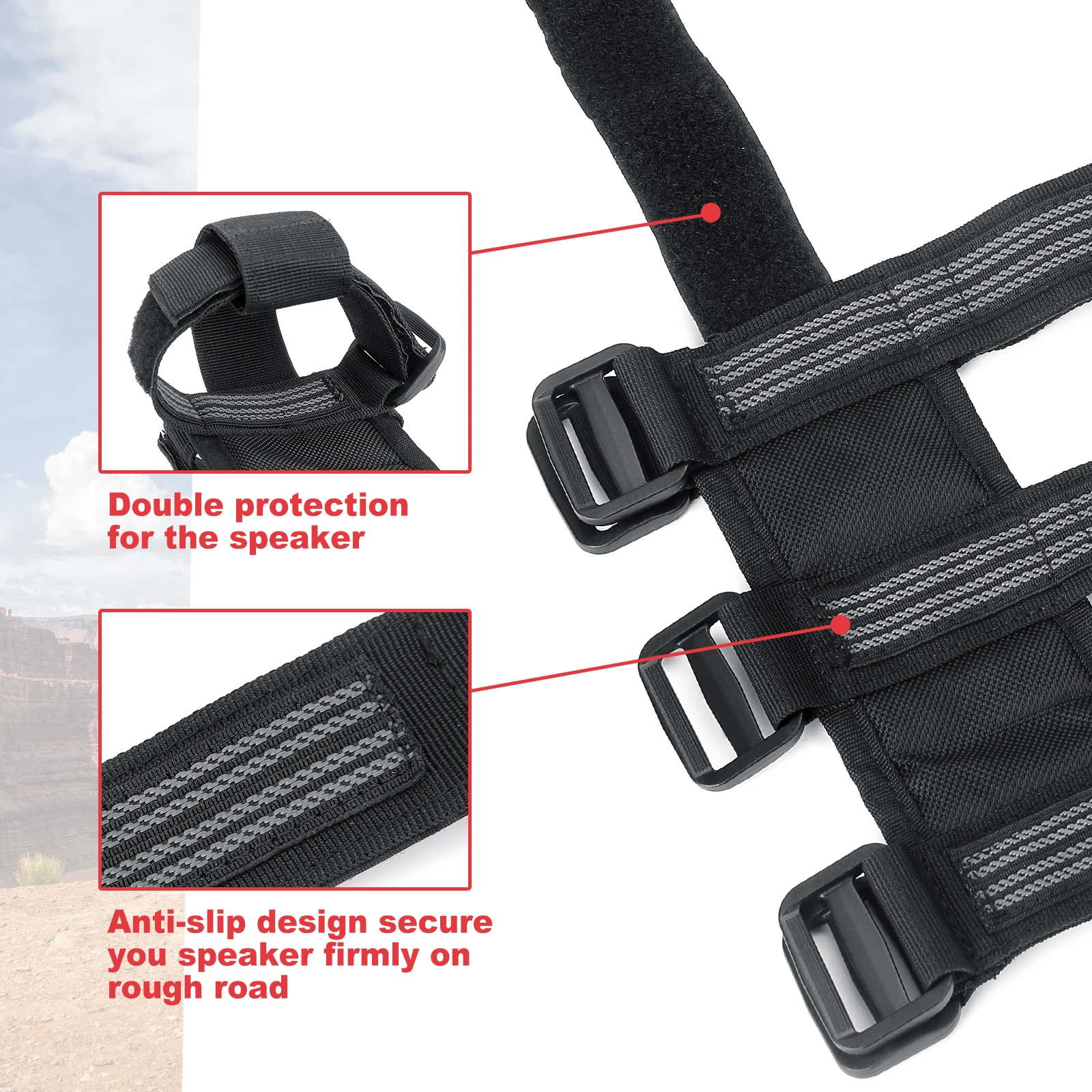 1.65-2&quot roll cage Universal 1680D audio holder UTV golf bicycle boat for Can am maverick X3 Polaris RZR 1000 800 Jeep | Автомобили и