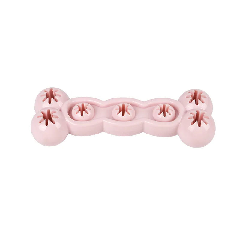 

Molar Dog Toy Bone Rubber Bite Resistant Interactive Training Pet Educational Toys