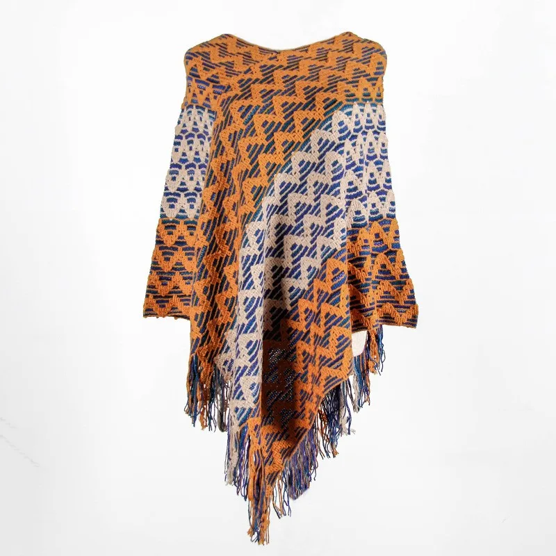 Повседневное Свободные Элегантные Волнистая Полоса кисточкой свитер