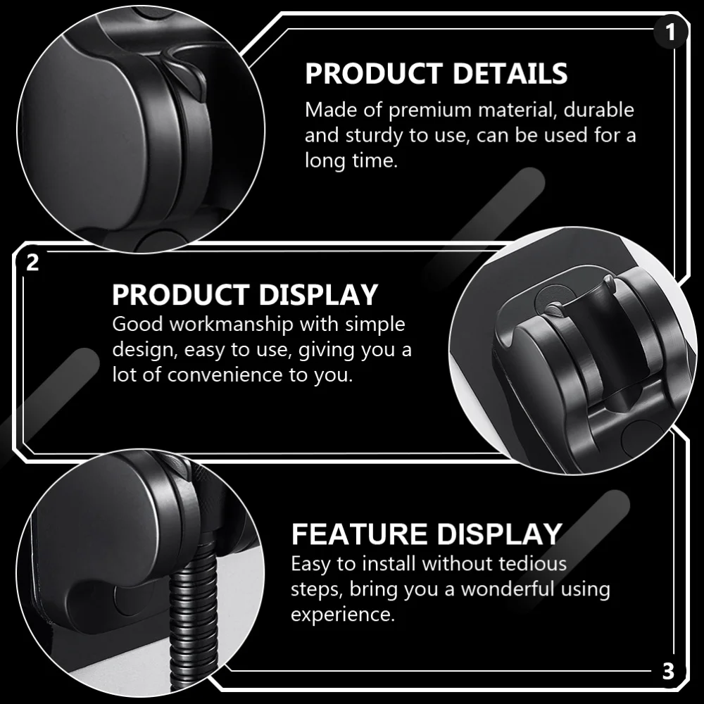 

1pc Shower Base Punching Bathroom Shower Bracket Slot Holder