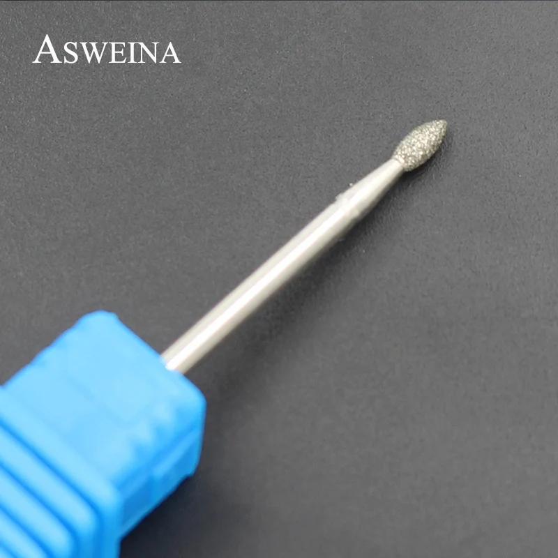 ASWEINA 1 шт. 2,3 мм диаметр головки Алмазная Бур дрель гвозди Электрические роторные Инструменты Электрические маникюрные наконечники принадлежности для аппаратной обработки