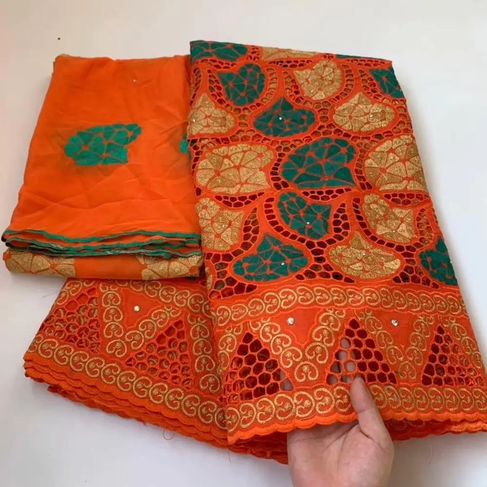 

5+2yards swiss voile lace in switzerland cotton fabric swiss lace fabric embroidered african lace fabric SHS9103
