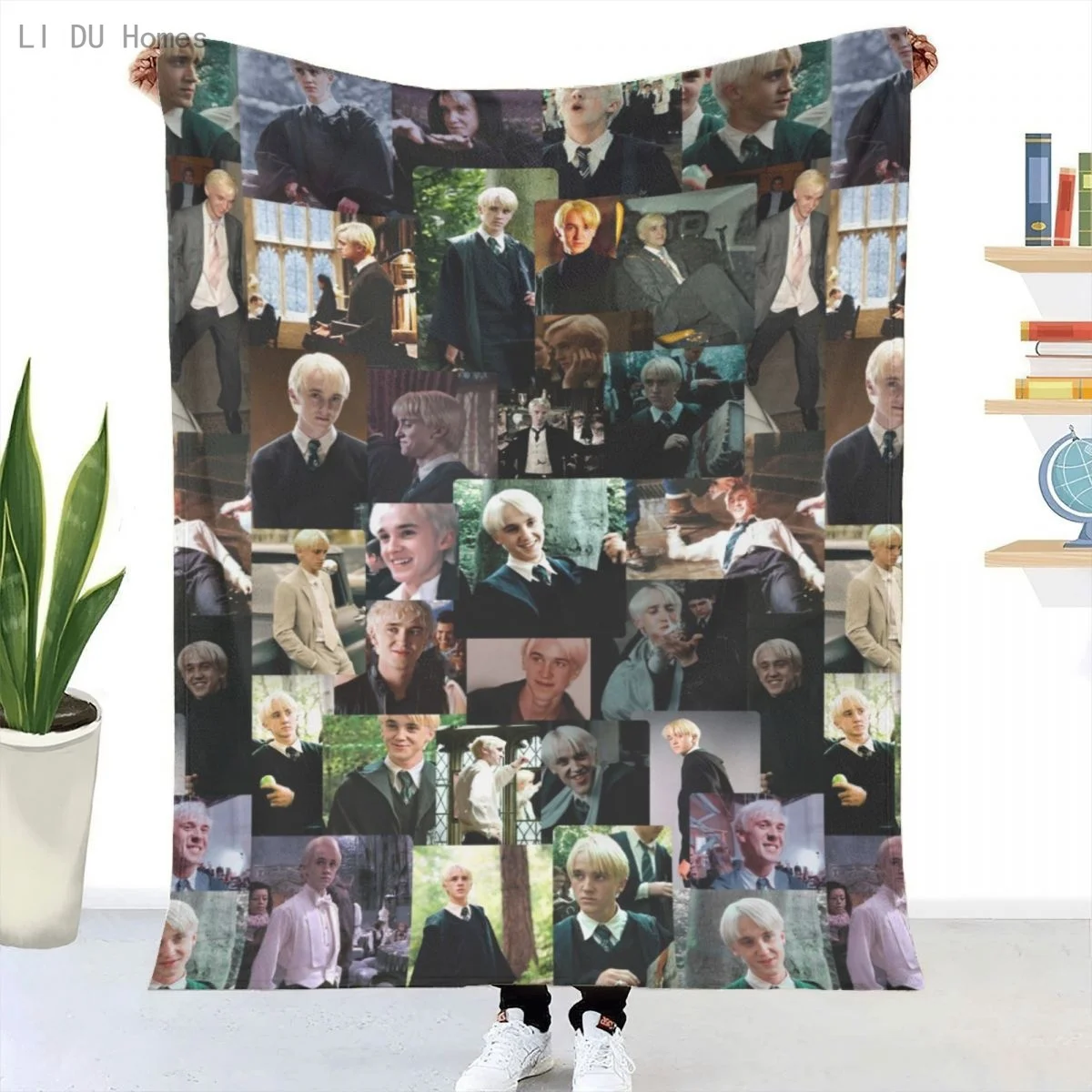 

Draco Malfoy Collage Blanket Plaid Flannel Throw Quilts 3d Print Keep Warm Sofa Bedroom Sherpa Blankets Family Bed Bedding Gift