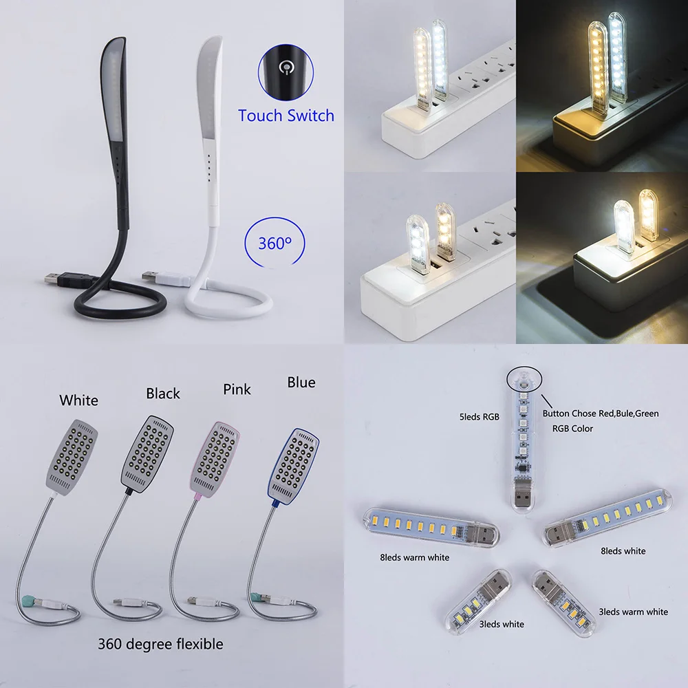 Новое поступление шесть цветов светодиодный книжный светильник мини гибкая