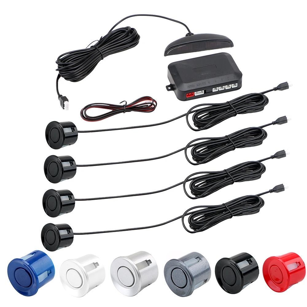 

Reverse Backup Monitor Detector System Kits with 4 Sensors Car Parking Radar Car Auto Parktronic LED Parking Sensor
