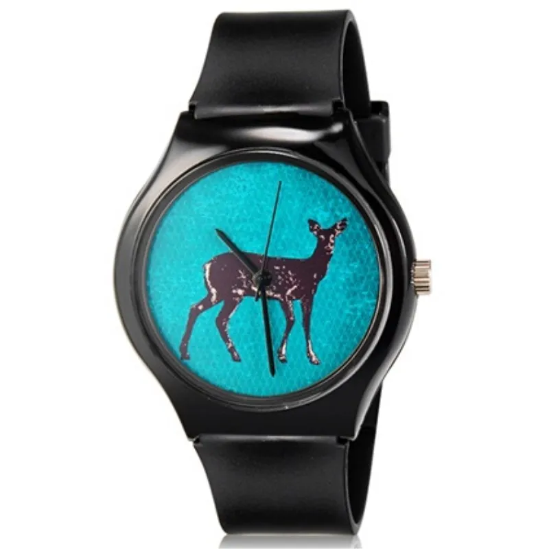 

Женские кварцевые наручные часы Willis с большим циферблатом и модным рисунком оленя, водонепроницаемые аналоговые студенческие Часы Relogio Feminino
