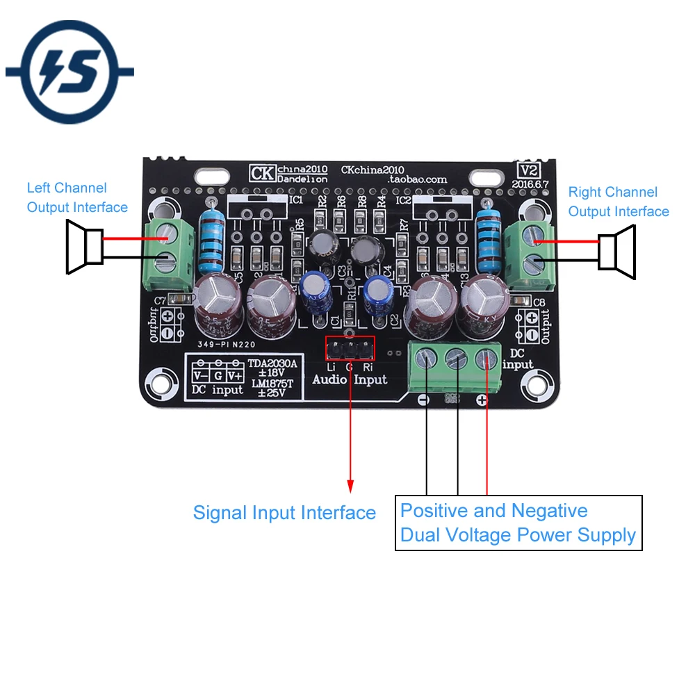 Индивидуальный DIY 2 0 Усилитель мощности сигнальный процессор для LM1875T/TDA2030A стерео