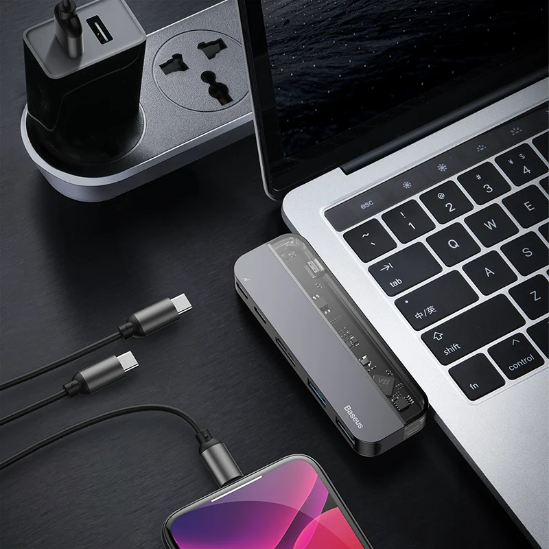 BASUES USB C HDMI кабель Тип C к HDMI концентратор адаптер USB-C HDMI конвертер тип-c Thunderbolt 3 док-станция для MacBook huawei mate 30 Pro