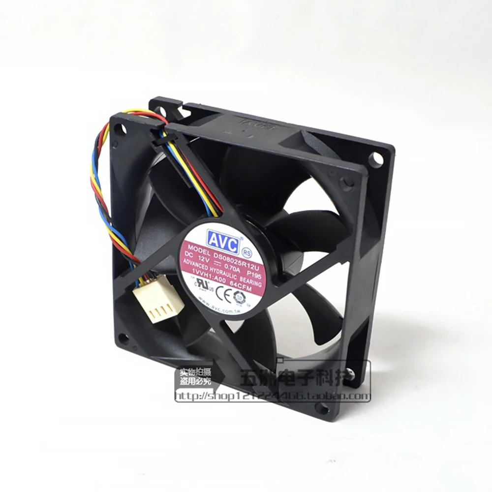 80 мм вентилятор pwm для AVC DS08025R12U 0TJ5T2 8025 8 см 12 В 0.70A 64cfm контроль скорости 80*80*25