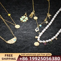 monaco jewelry jellyfish small fish pearl necklace s925 sterling silver pendant original 11 classic fashion gift