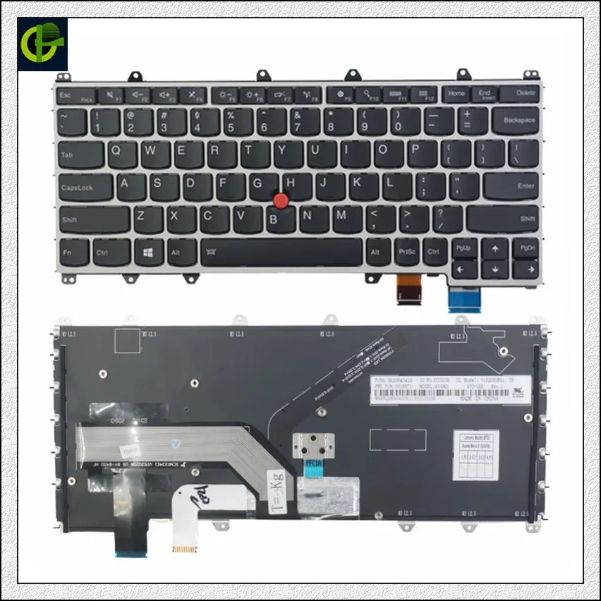 original english backlit keyboard for lenovo thinkpad yoga 260 370 x380 yoga yoga s1 4th 01hw575 01hw615 01hx100 01hw655 us free global shipping