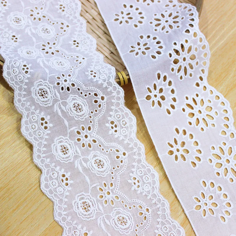 Ажурная кружевная отделка из чистого хлопка аксессуары для одежды ручной работы