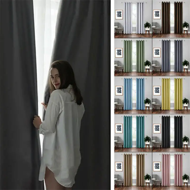 Современные затемняющие шторы с кольцами готовые окна для спальни/комнаты | Дом и