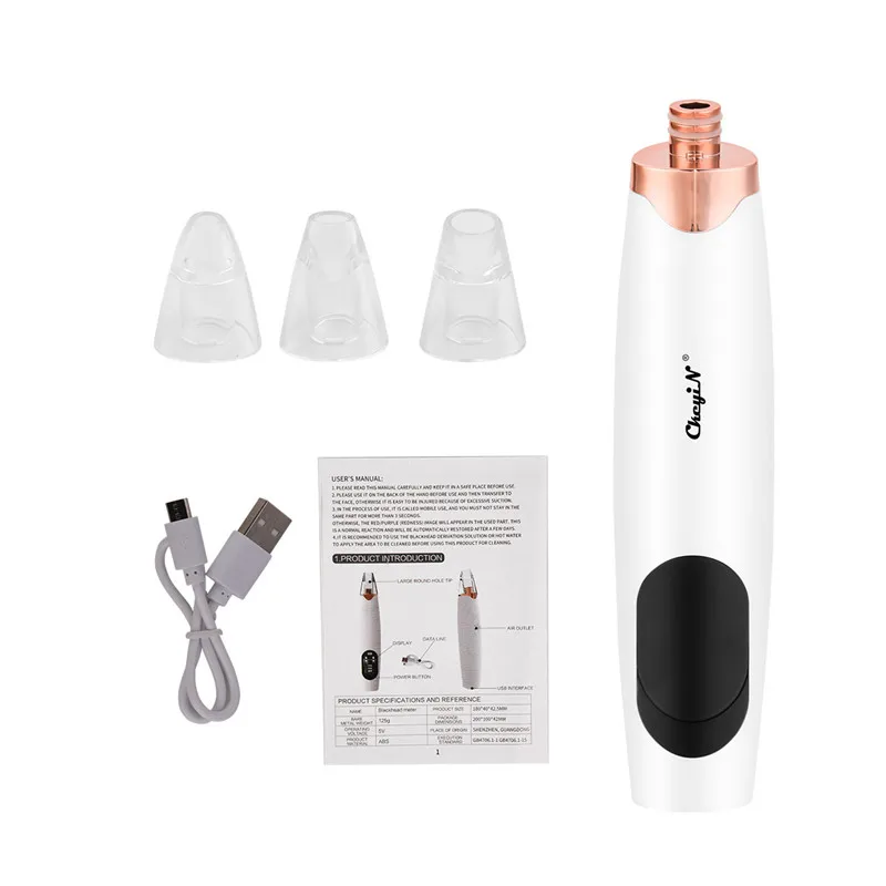 

Electric Blackhead Remover Vacuum Suction Face Nose Pore Cleaner Black head Removal Acne Comedo Extractor Facial Cleaning Tool