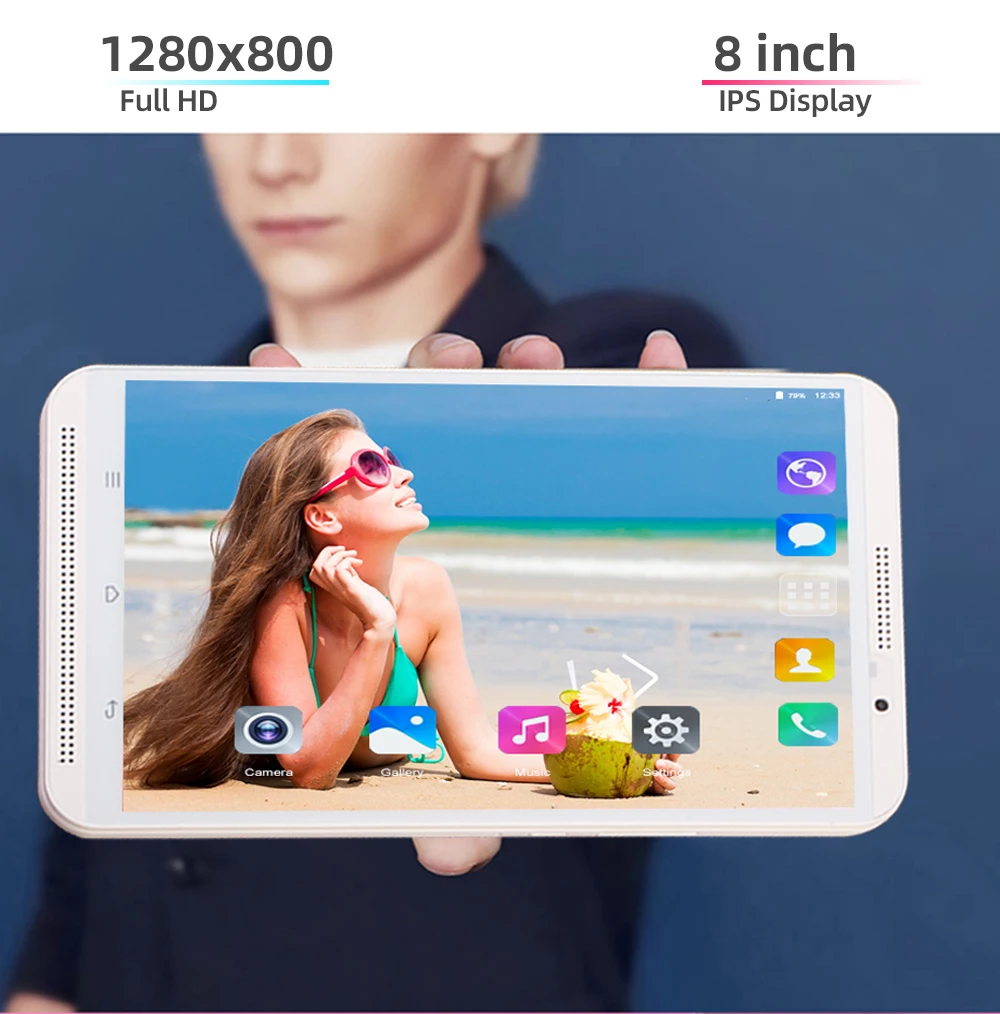 8 дюймов 4G LTE планшетный ПК Android 8,0 Восьмиядерный ОЗУ 6 Гб ПЗУ 64 Гб Две sim-карты телефонный звонок wifi 1280*800 ips планшеты+ подарок