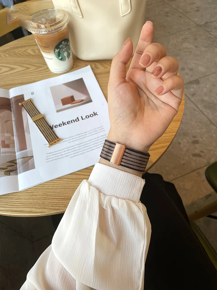 Stainless Steel strap for Apple Watch band 44mm 40mm 45mm 41mm 42mm/38mm Metal belt Bracelet iWatch serie 3 4 5 6 se 7