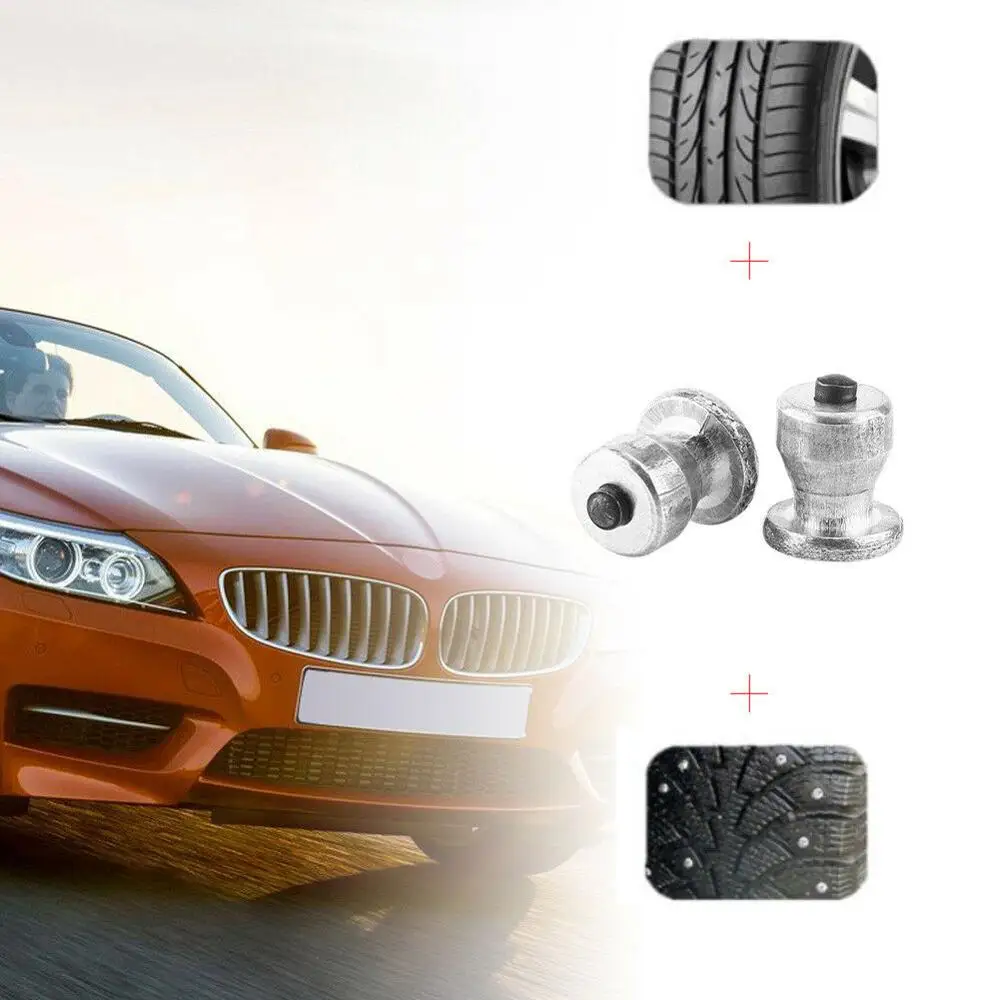 

50pcs Winter Wheel Lugs Car Tires Studs Screw Snow Spikes Wheel Tyre Snow Chains Studs For Shoes ATV Car Motorcycle Tire 8x10mm
