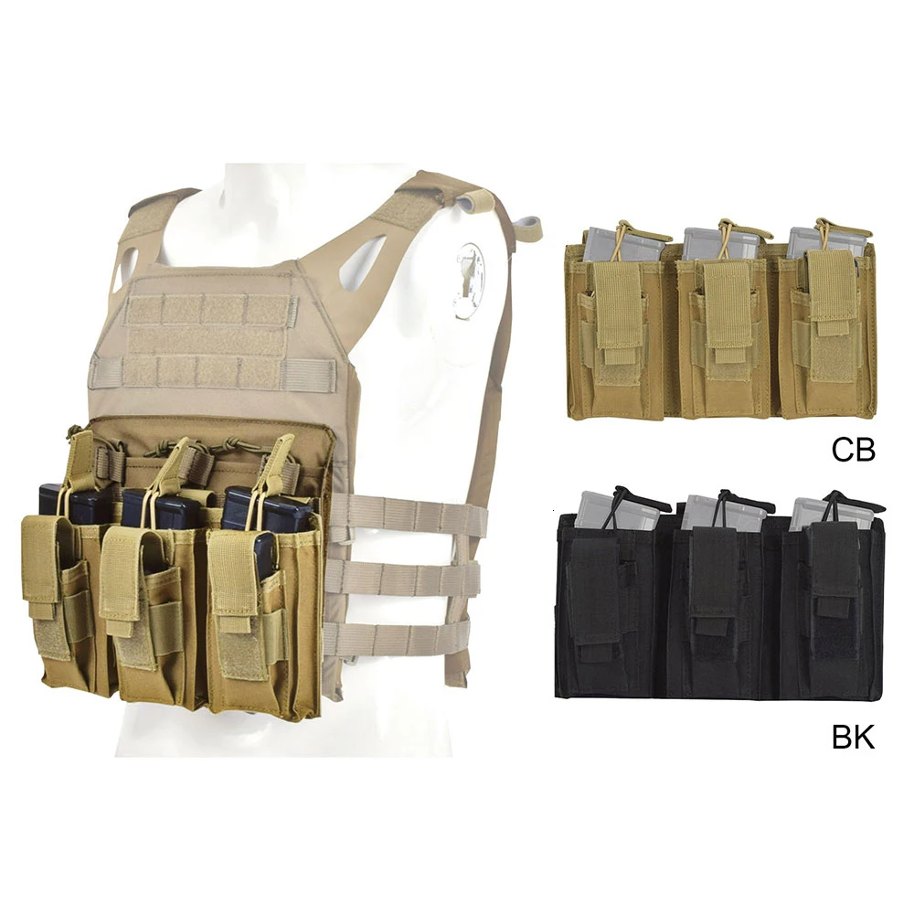 SINAIRSOFT тактическая сумка охотничий Molle тройной 223/5. 56 мм Открытый верх Mag журнал сумка для пейнтбола страйкбол LY2044
