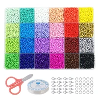 3mm seed beads kit candy rainbow color mini beads set small craft beads for diy necklace bracelet earrings jewelry making set