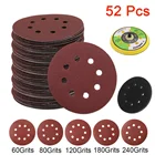 Диск шлифовальный круглый, 5 дюймов, 125 мм, 8 отверстий, 6080120180240