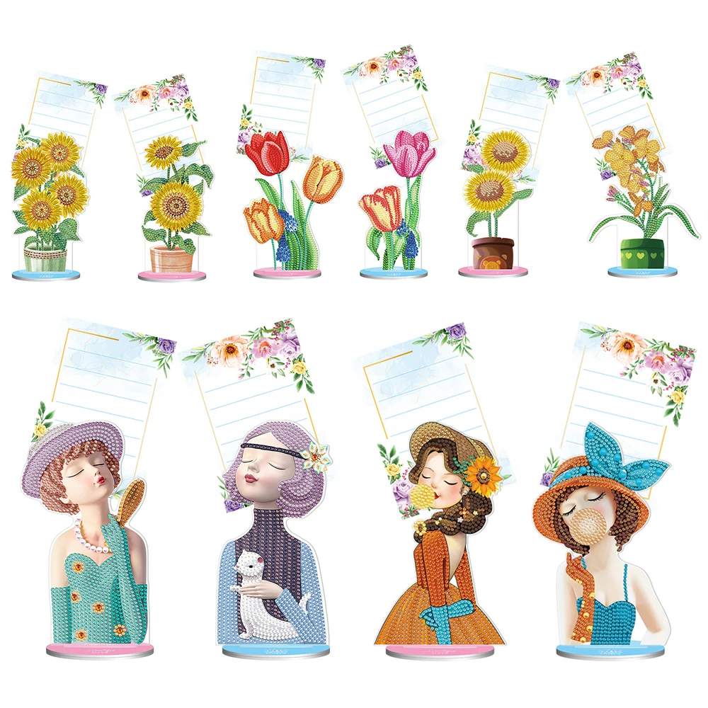 

2pcs Diamond Painting Note Holder Special-shaped Drill Diamond Embroidery Memo Paper Message Clamp Photo Clip Diamond Painting