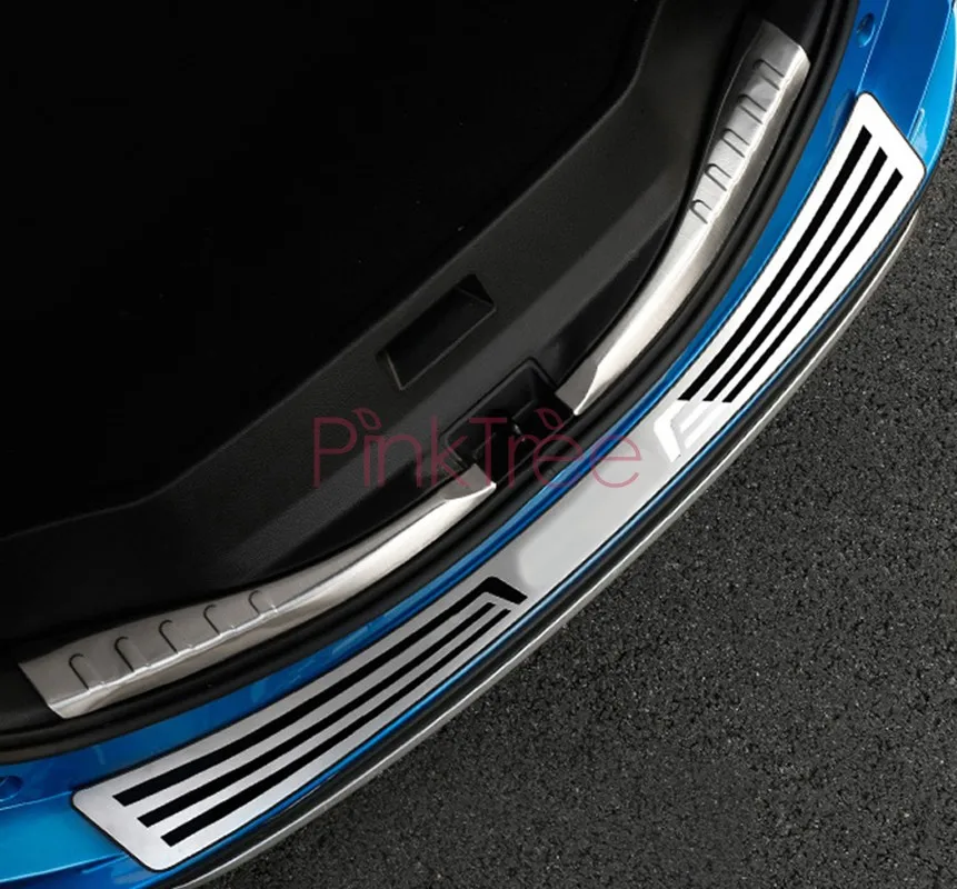 304 нержавеющая сталь Задний бампер защитная пластина Накладка на порог для Toyota RAV4