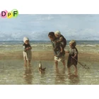 DPF Diy алмазная живопись вышивка крестиком Мозаика люди пляж Дети полная квадратнаякруглая дрель домашний Декор набор для настенной живописи