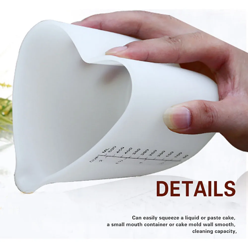 500 мл силиконовая мерная чашка Сливочная жидкость кувшин гибкая для