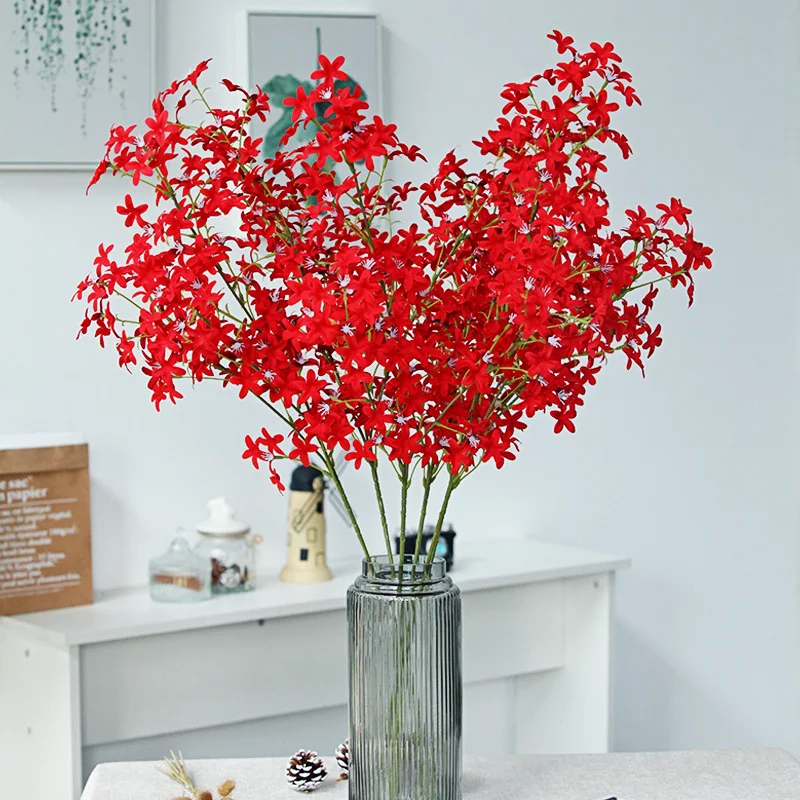 

Artificial Flower 125cm Oncidium Cross Cherry Blossom Ceiling At Wedding Scene Garden Landscaping Living Room Decoration Home