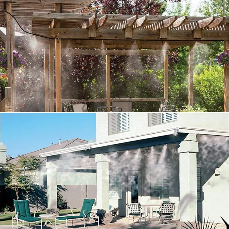 

Misting Cooling System 66 Feet Leak Proof Misting System with 20 Pcs Mist Nozzle and Quick Coupling for Outdoor Patio Garden Hom