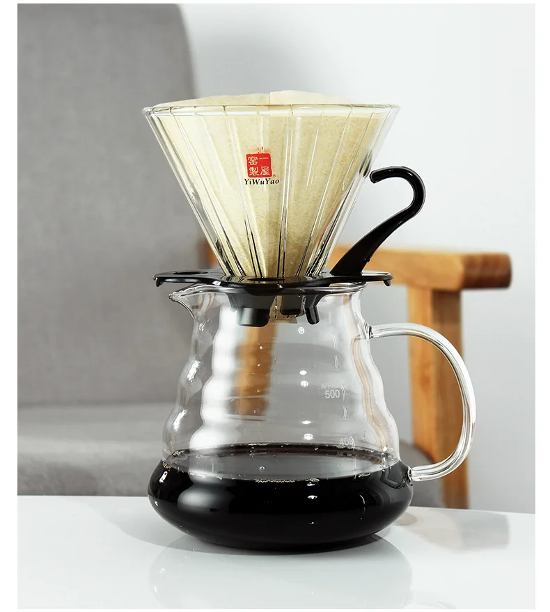 

100PC v60 coffee filter paper cone fan-shaped coffee powder non-bleached filter paper for drip coffee maker coffee accessories