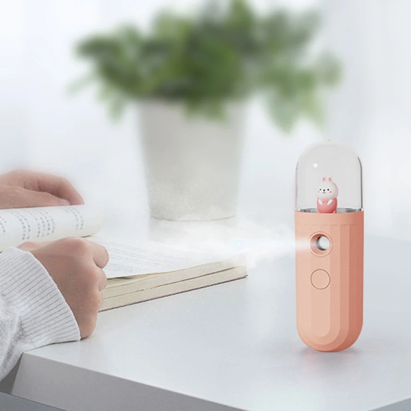 

Cute Cartoon Little Dinosaur Portable Nano Spray Face Mist Humidifier Hand-held Facial Mister Steamer Small Household Appliances
