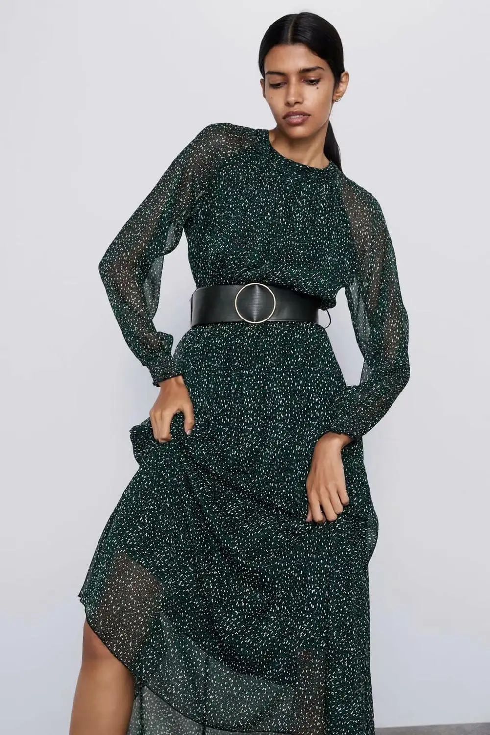 LUZUZI дамское элегантное вечернее платье с поясом весеннее летнее макси длинным