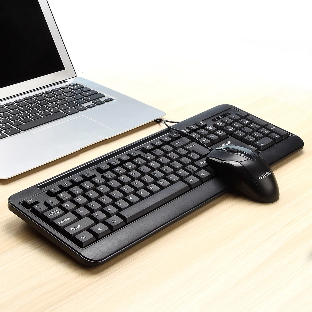 

USB Wired Keyboard Mouse Combo for Office Business Desktop Computer Laptop