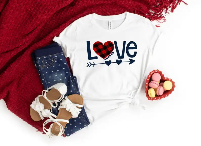 Рубашка для влюбленных со стрелами, забавный подарок для пар на День святого Валентина, 100% хлопок, уличная одежда унисекс в стиле Харадзюку, ...