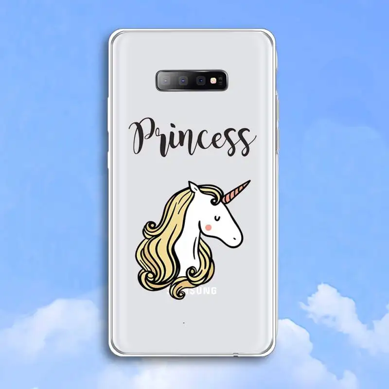 

unicorn Cute rainbow cartoon Phone Case Transparent For Samsung Galaxy A 71 21s S note 8 9 10 plus 20 ultra